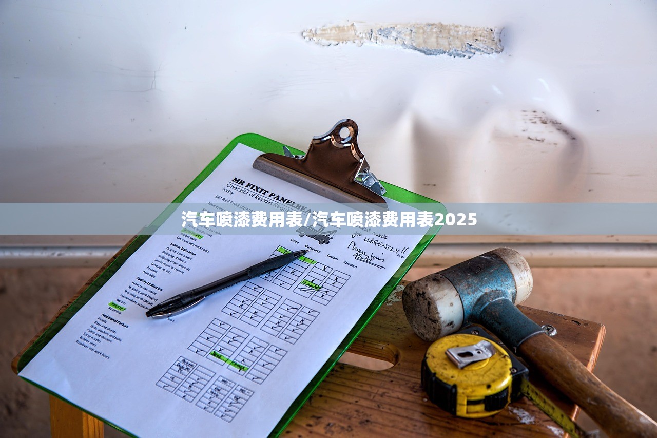 汽车喷漆费用表/汽车喷漆费用表2025