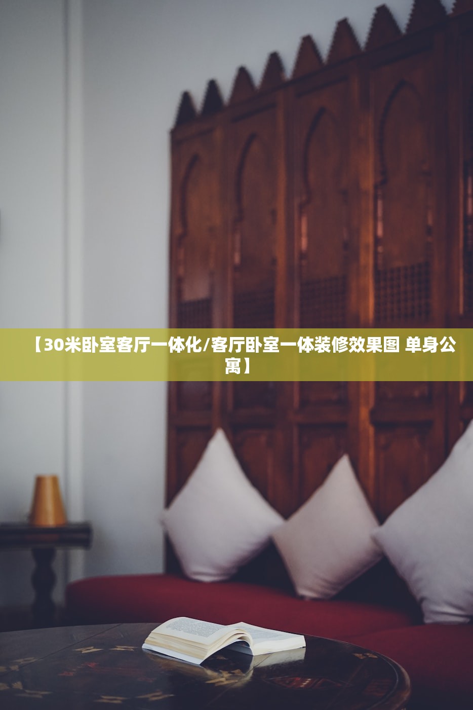 【30米卧室客厅一体化/客厅卧室一体装修效果图 单身公寓】
