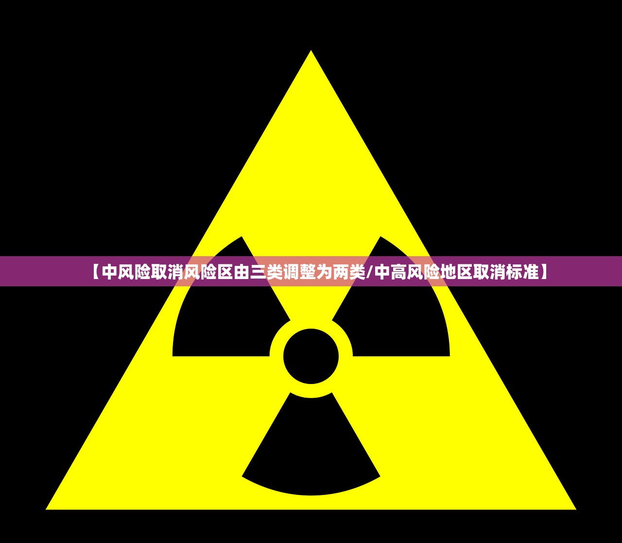 【中风险取消风险区由三类调整为两类/中高风险地区取消标准】 【中风险取消风险区由三类调整为两类/中高风险地区取消标准】