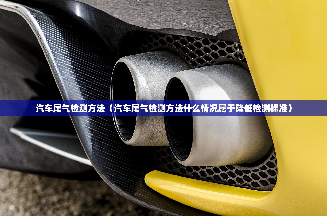 汽车尾气检测方法（汽车尾气检测方法什么情况属于降低检测标准）