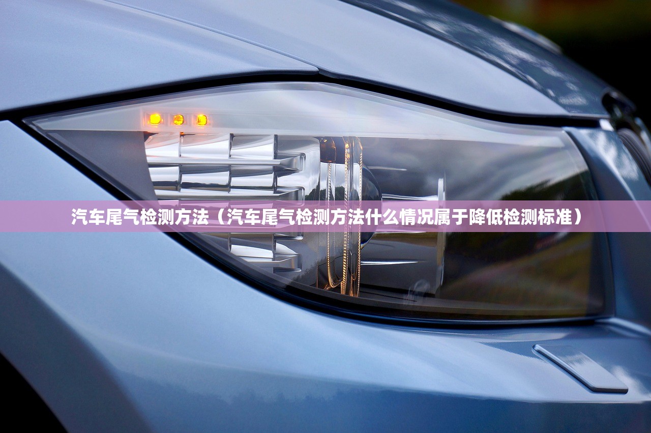 汽车尾气检测方法（汽车尾气检测方法什么情况属于降低检测标准）