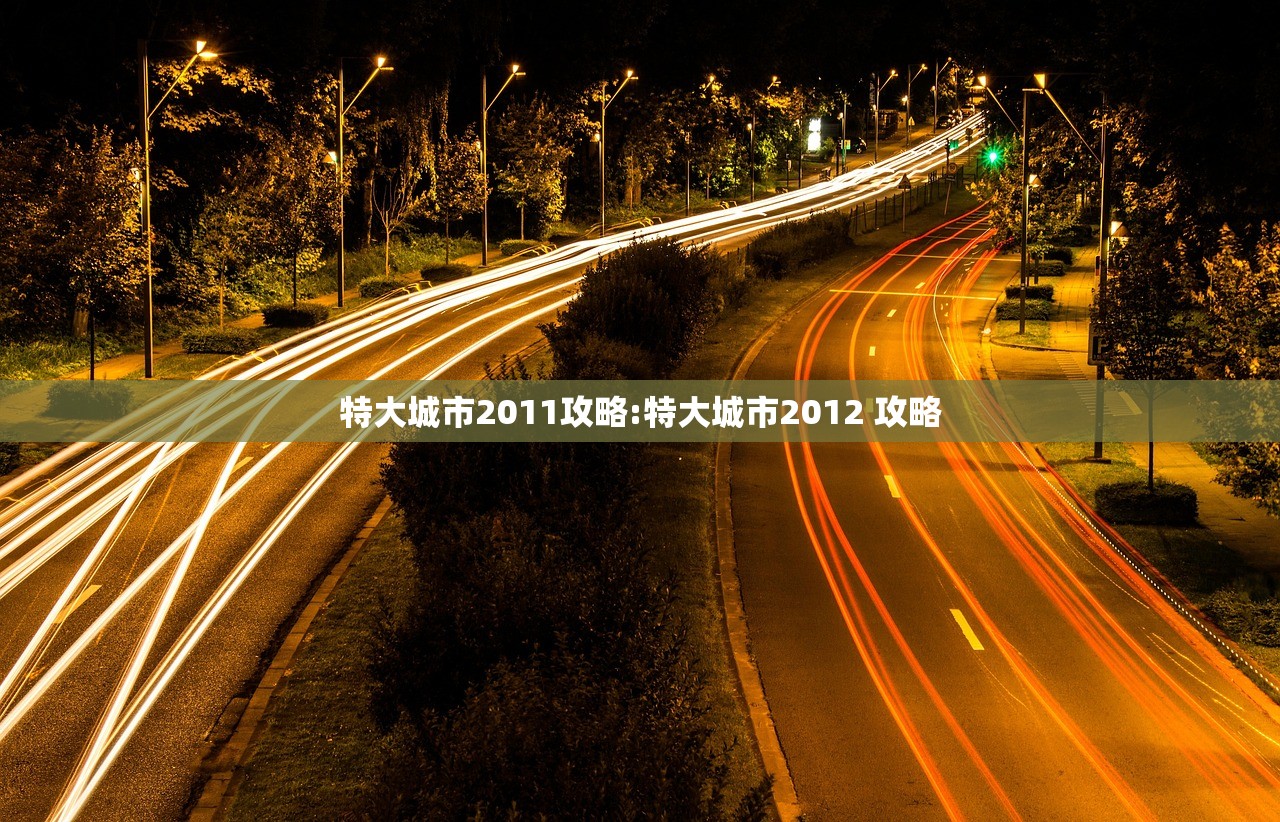 特大城市2011攻略:特大城市2012 攻略