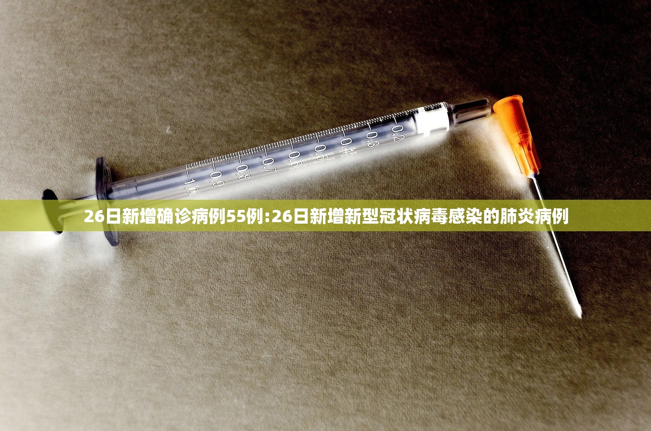 26日新增确诊病例55例:26日新增新型冠状病毒感染的肺炎病例