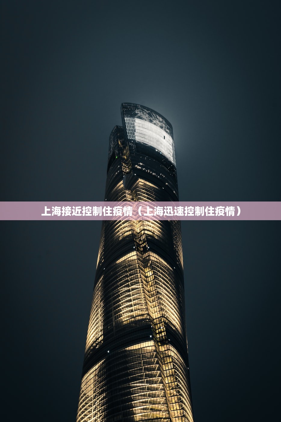 上海接近控制住疫情（上海迅速控制住疫情）