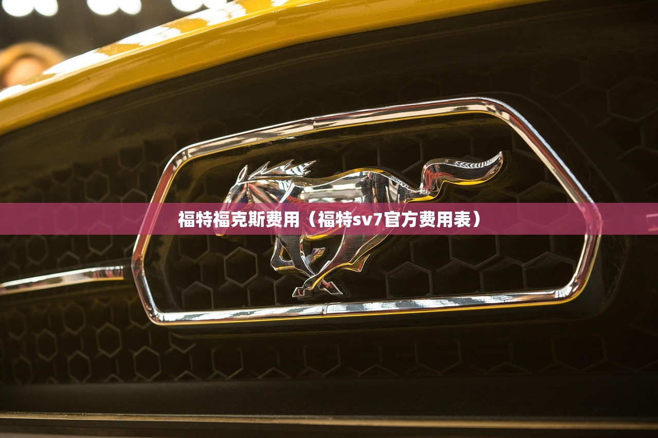 福特福克斯费用（福特sv7官方费用表）