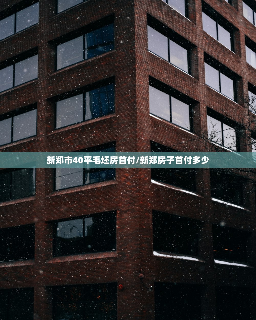 新郑市40平毛坯房首付/新郑房子首付多少