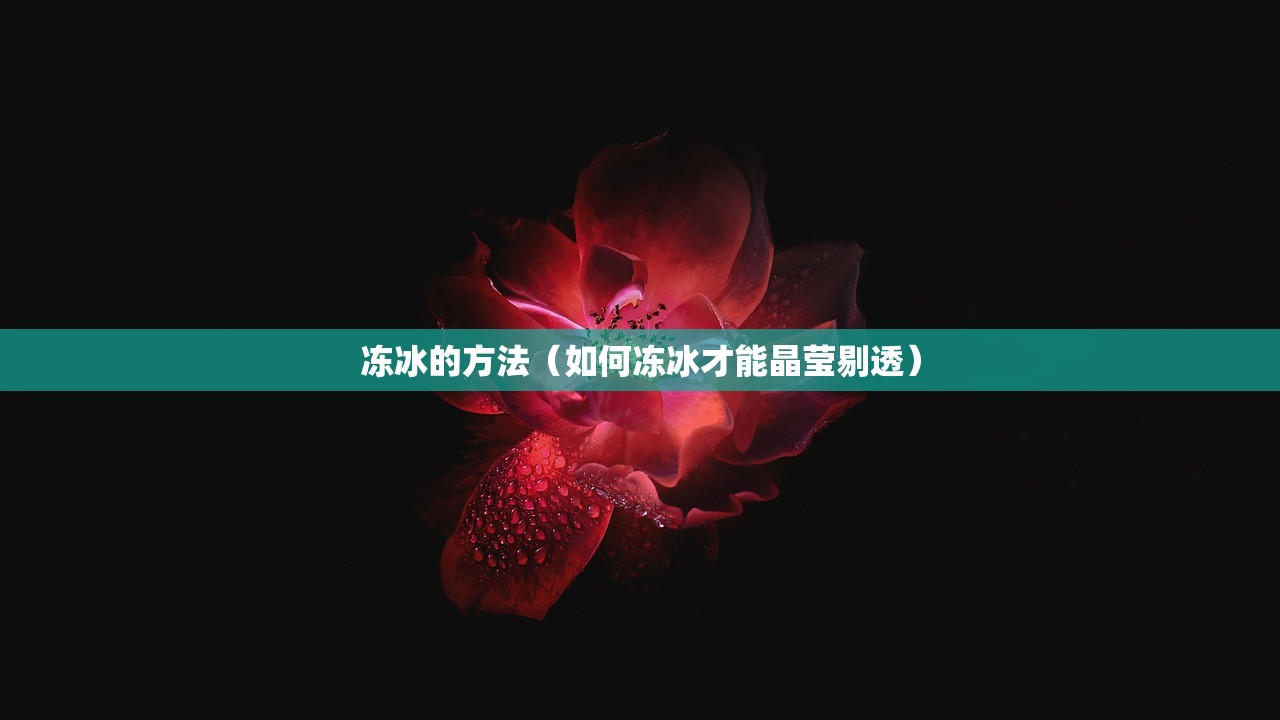 冻冰的方法(如何冻冰才能晶莹剔透) 冻冰的方法(如何冻冰才能晶莹剔透)