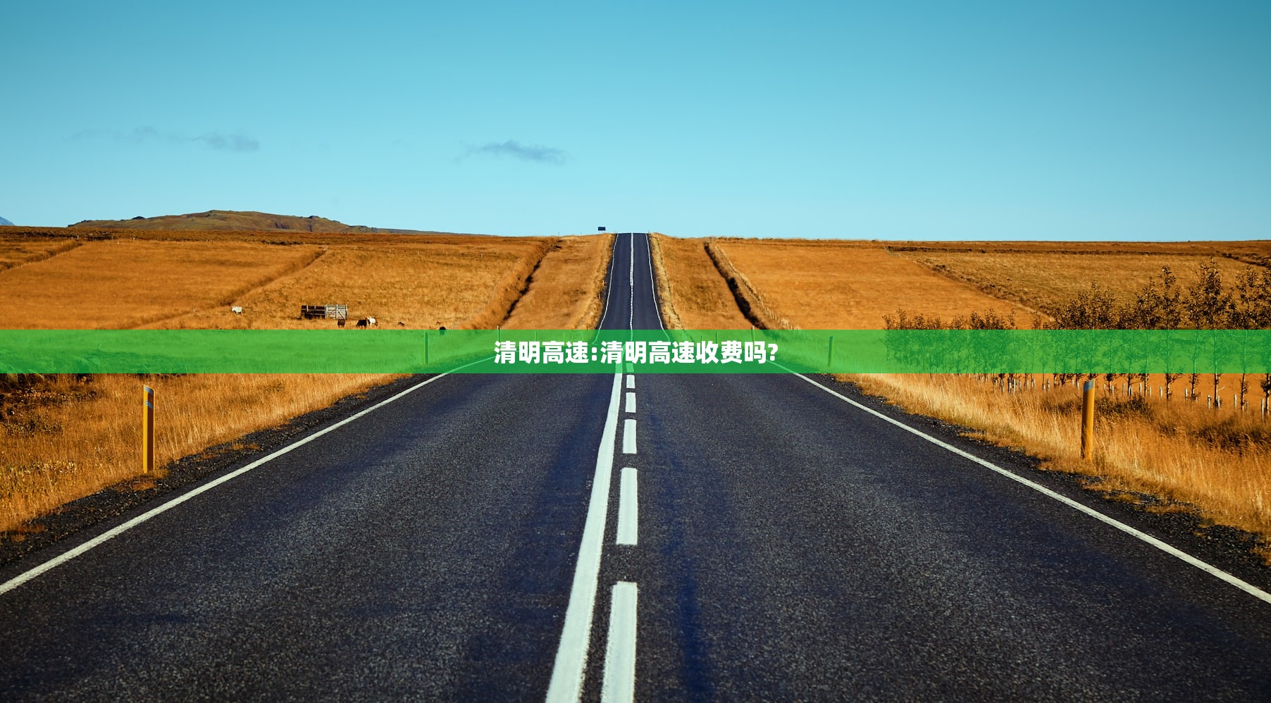 清明高速:清明高速收费吗?