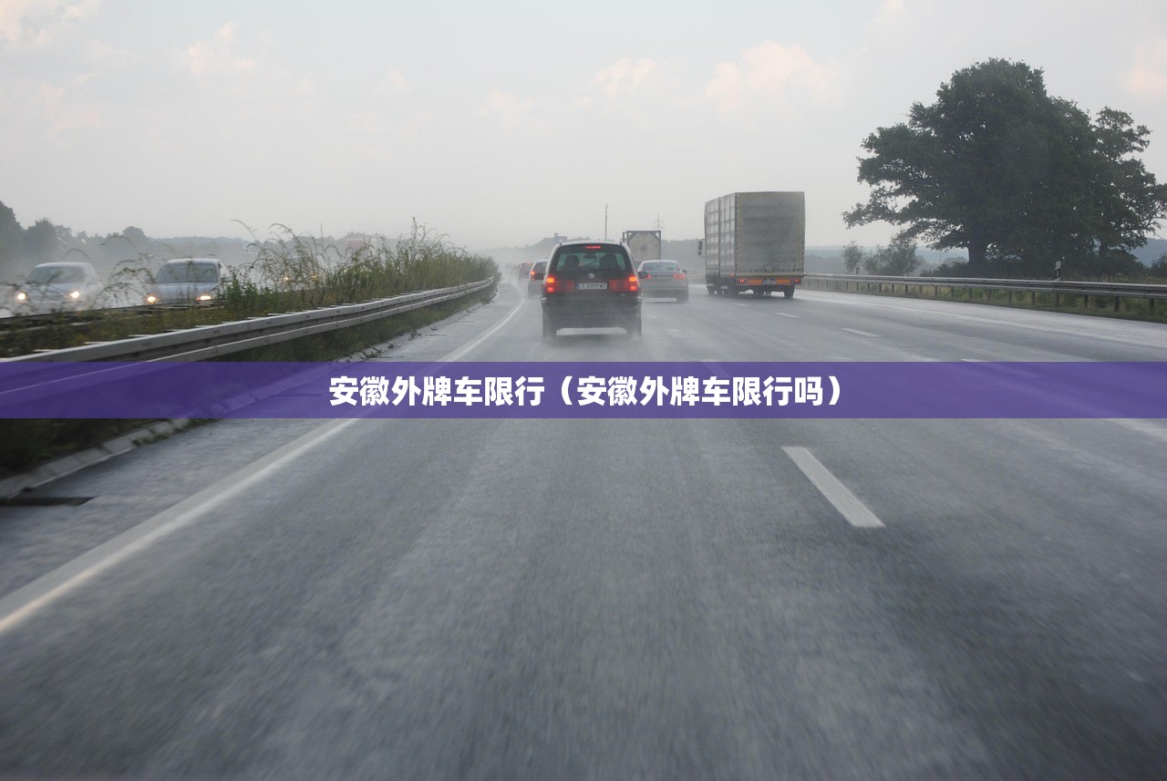 安徽外牌车限行（安徽外牌车限行吗）