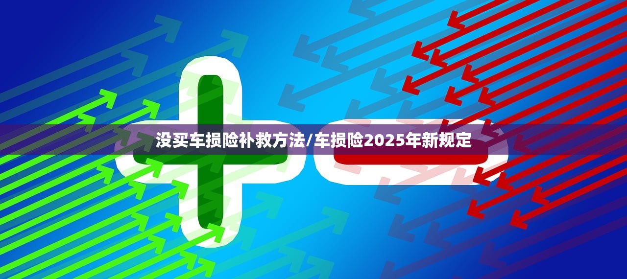 没买车损险补救方法/车损险2025年新规定