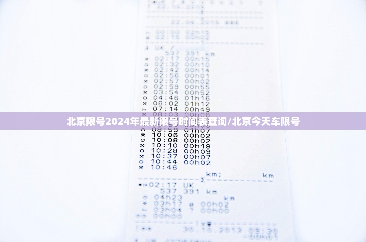 北京限号2024年最新限号时间表查询/北京今天车限号